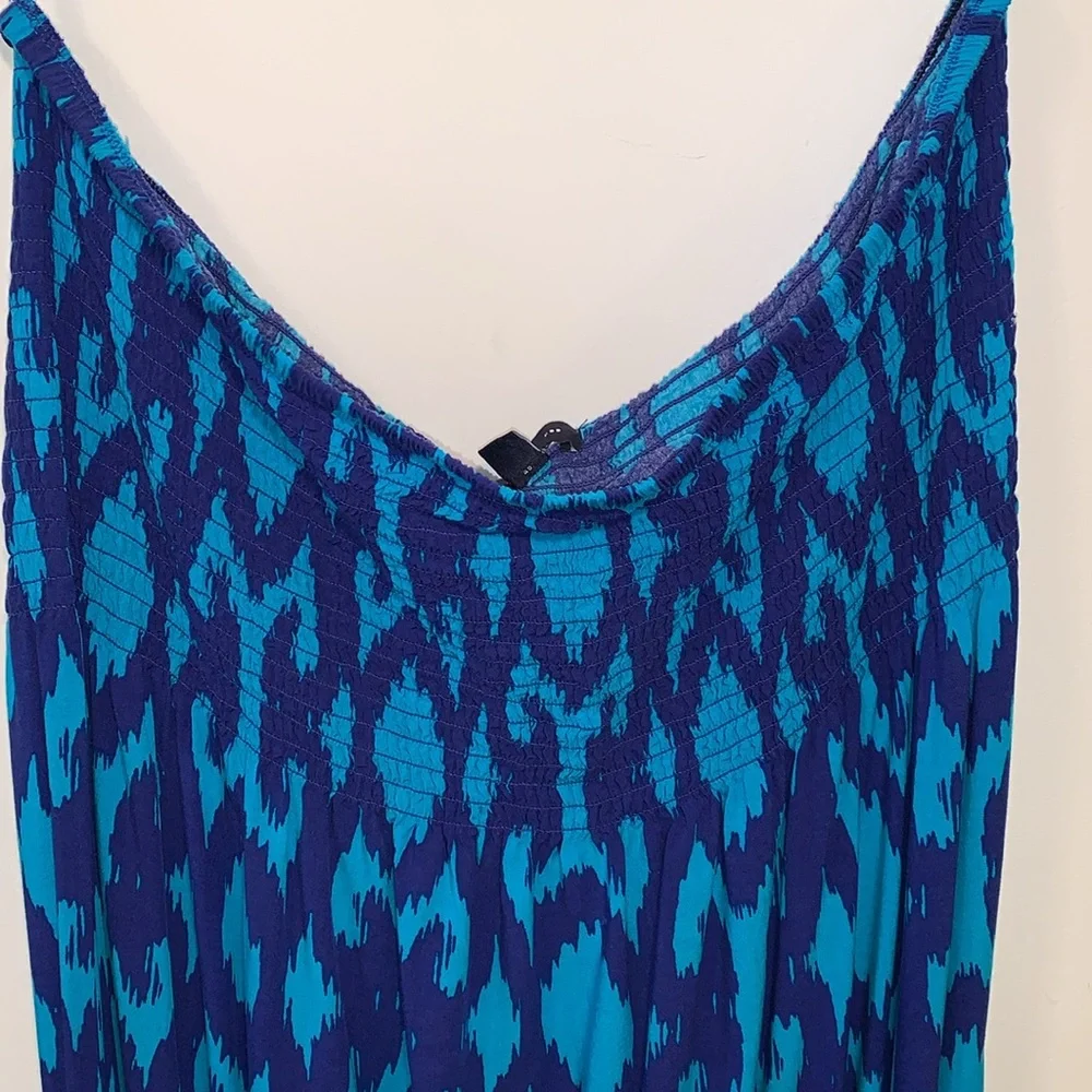 Gap Blue and teal Patterned Maxi Dress
